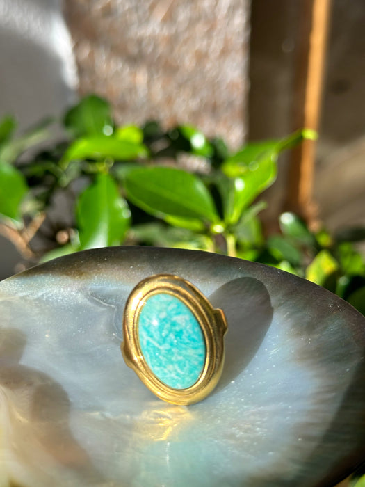 Amazonite Statement Ring