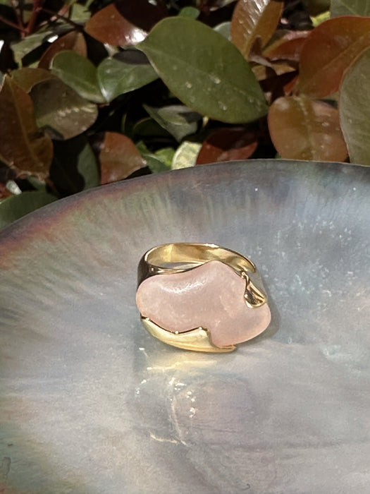 Rose Quartz Statement Ring