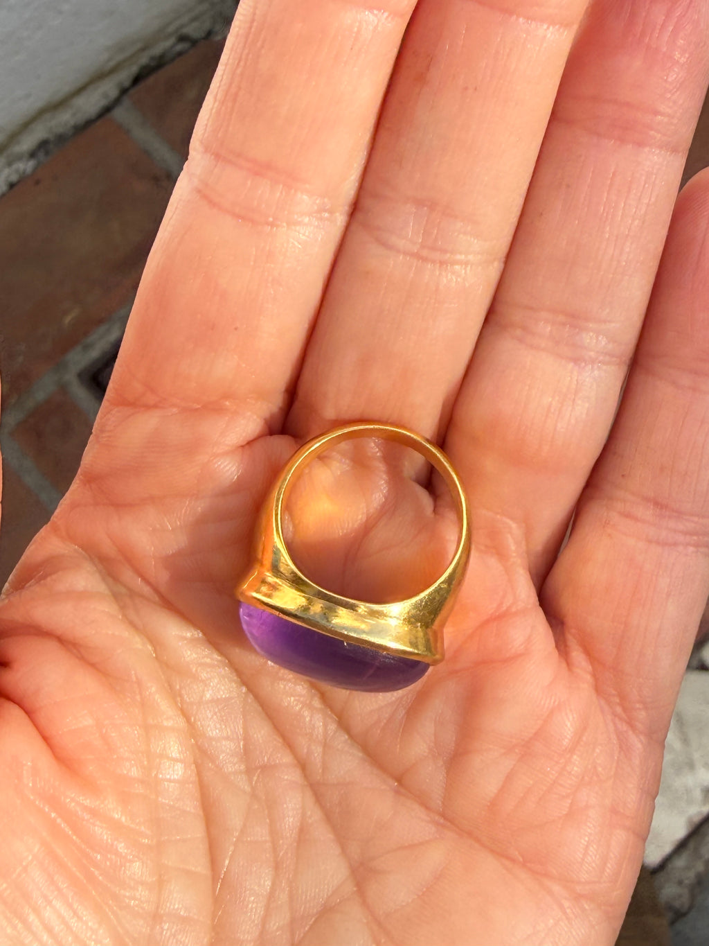Light Amethyst Statement Ring