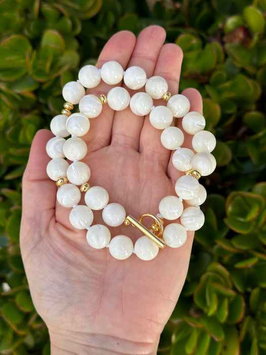 Mother of Pearl Beaded Necklace