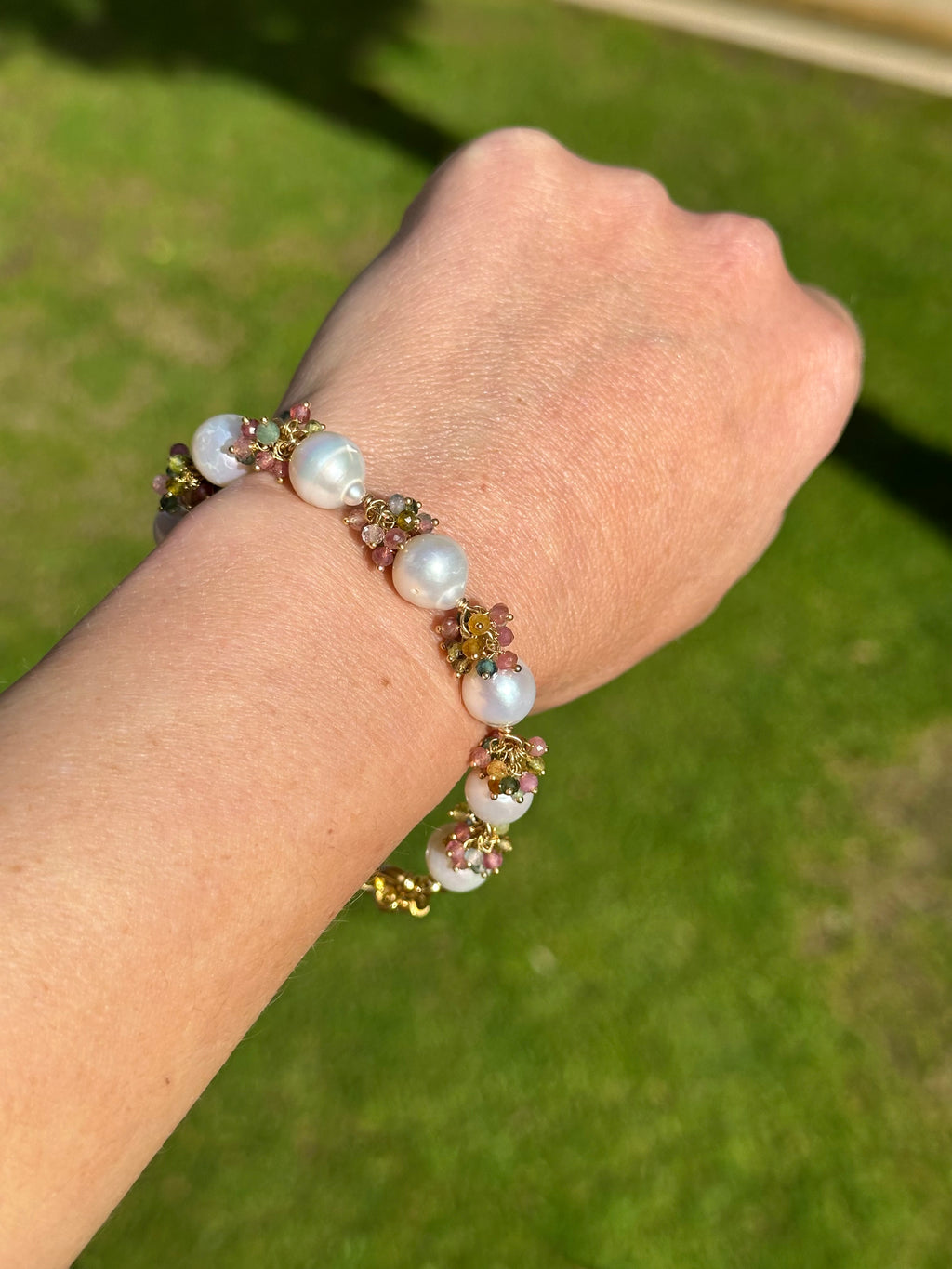 Pearl And Multi Tourmaline Bracelet