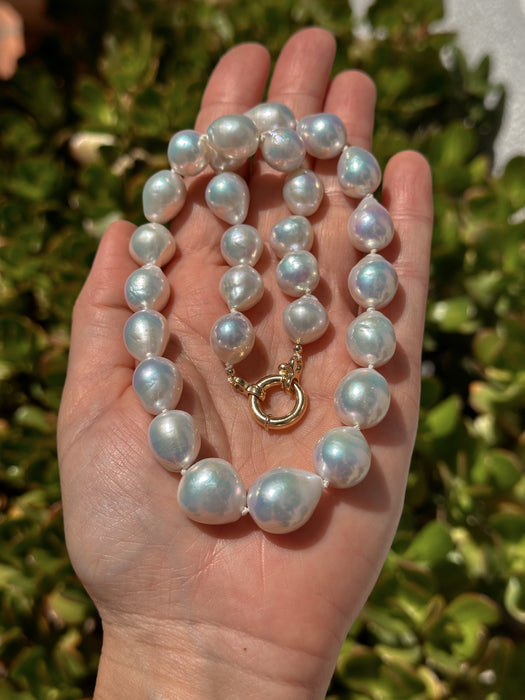 White Edison Pearl Necklace