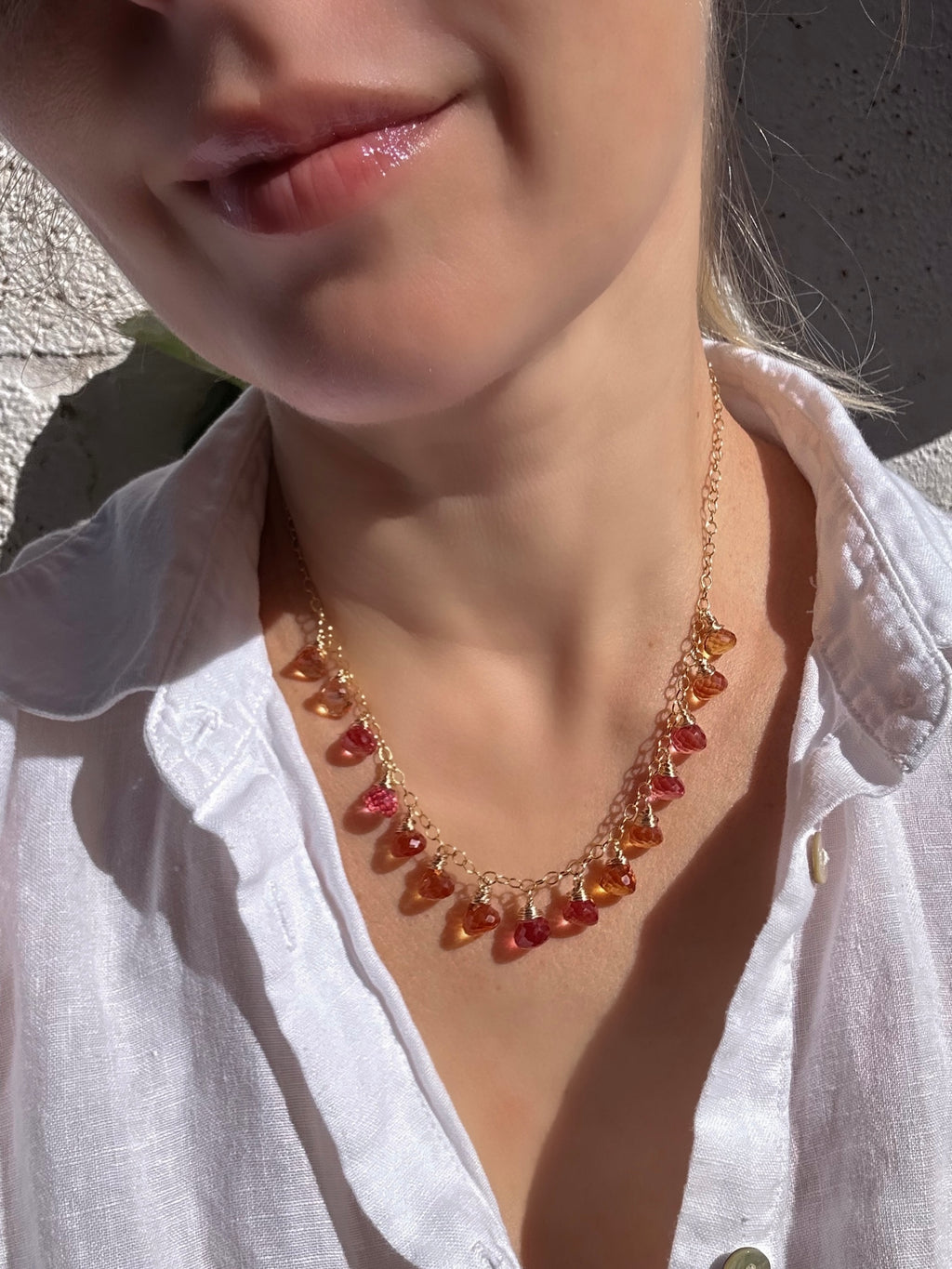 Padparadscha Sapphire Necklace