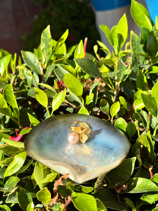 Pearl And Butterfly Ring