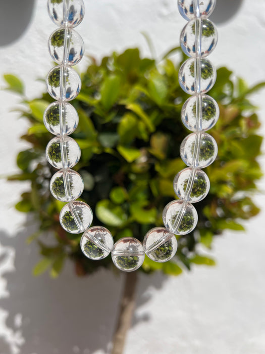 Chunky Rock Crystal Gumball Necklace