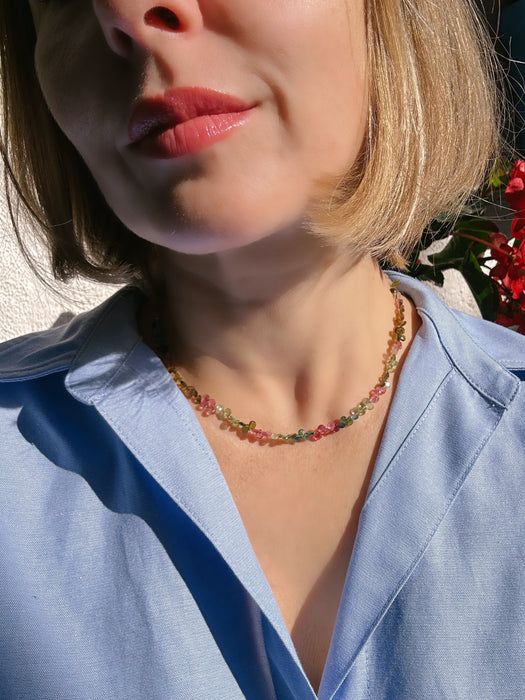 Multi Tourmaline Briolette Necklace