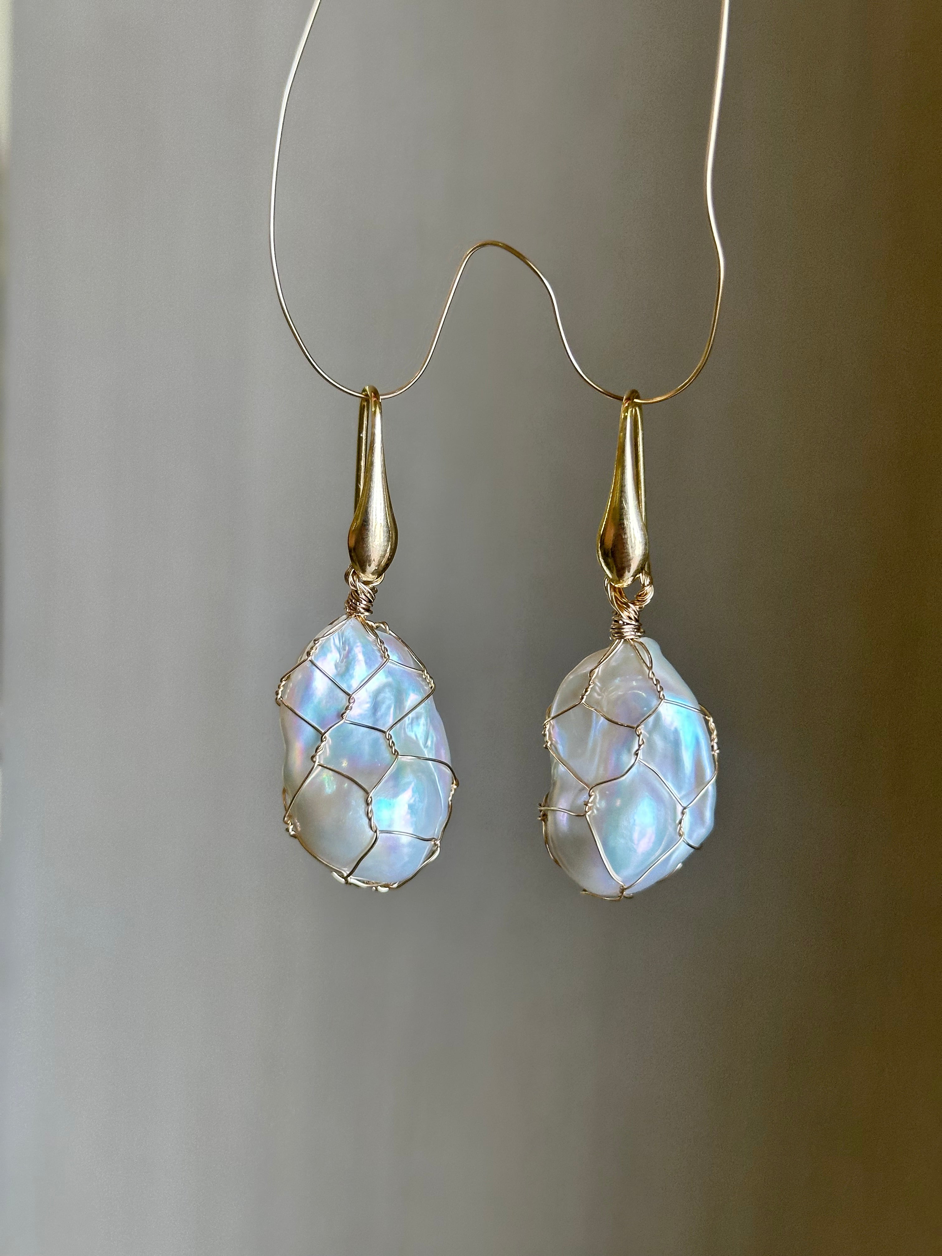 Baroque Pearl Earrings “Catch of the Day”