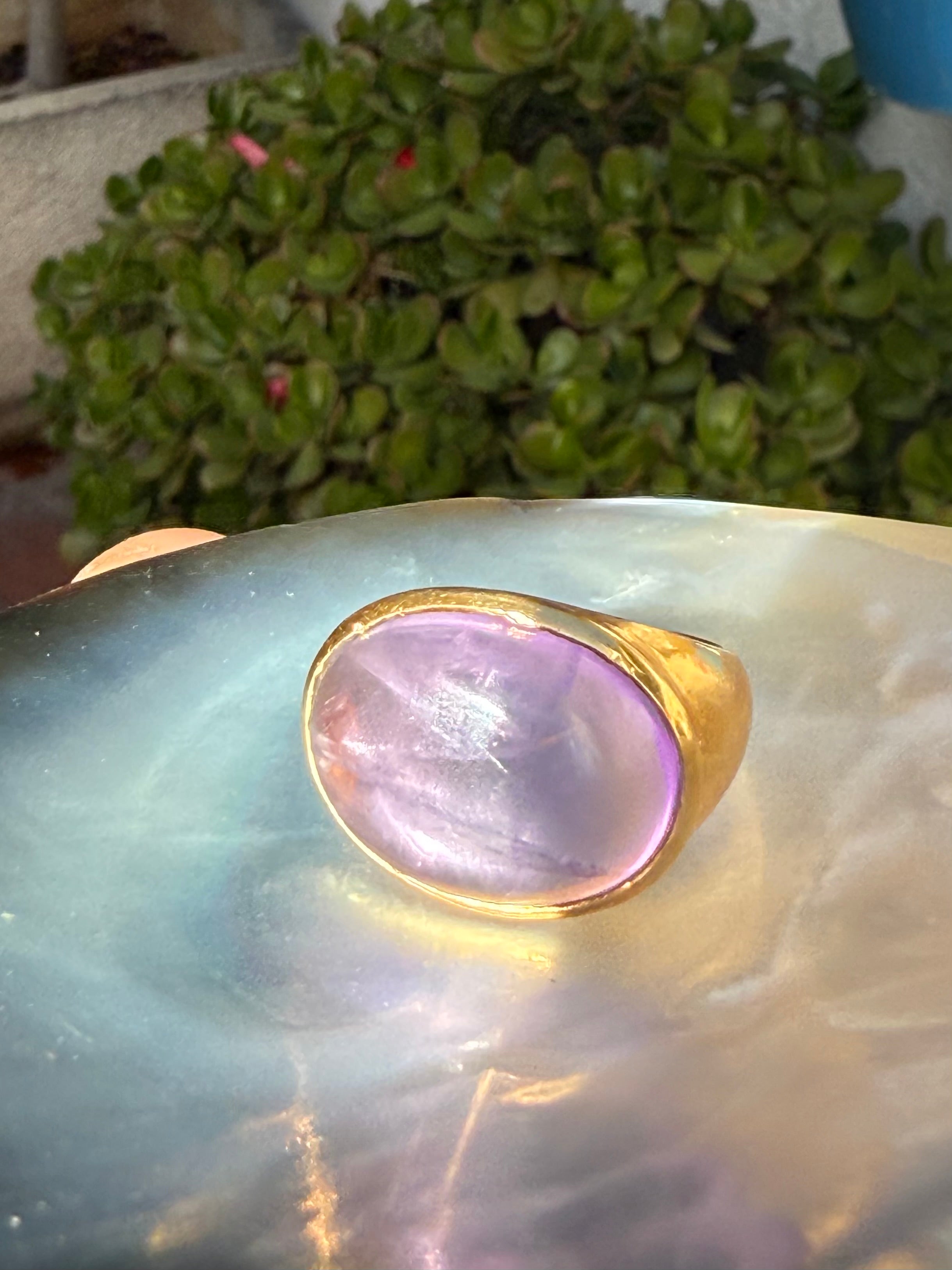 Light Amethyst Statement Ring