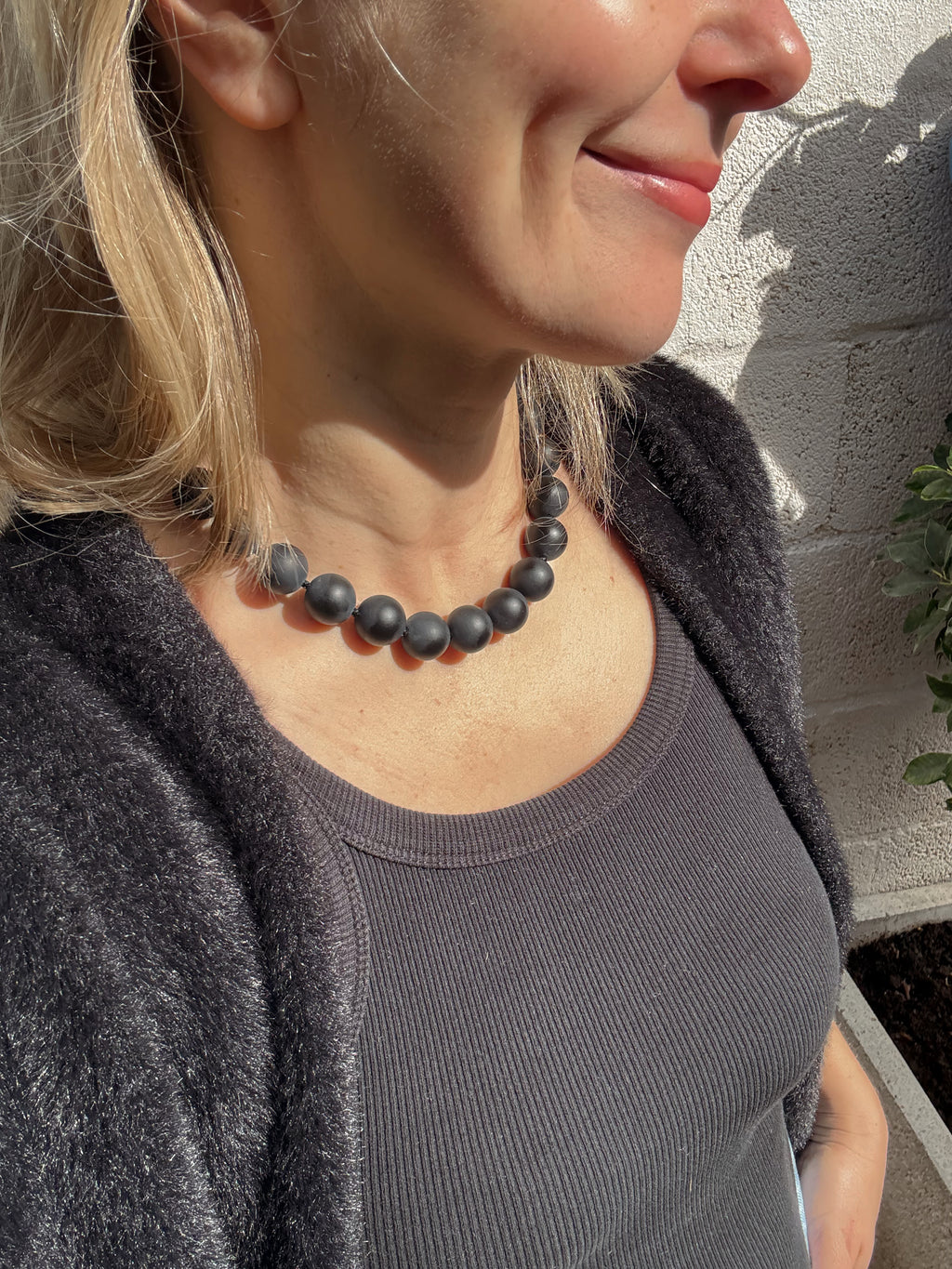 Chunky Matte Onyx Necklace