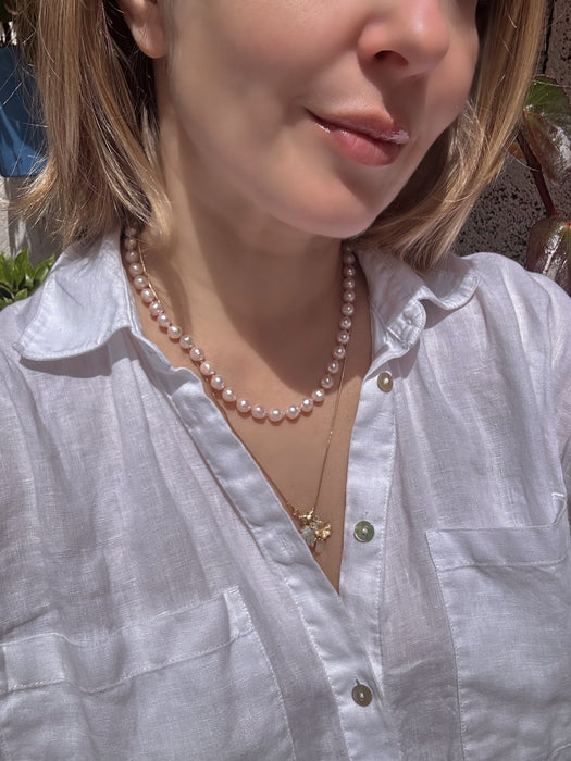 Pink Baroque Akoya Pearl Necklace