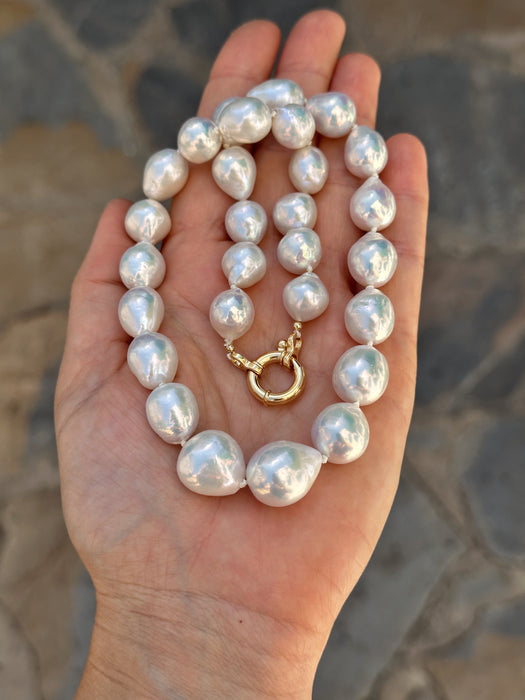 White Edison Pearl Necklace