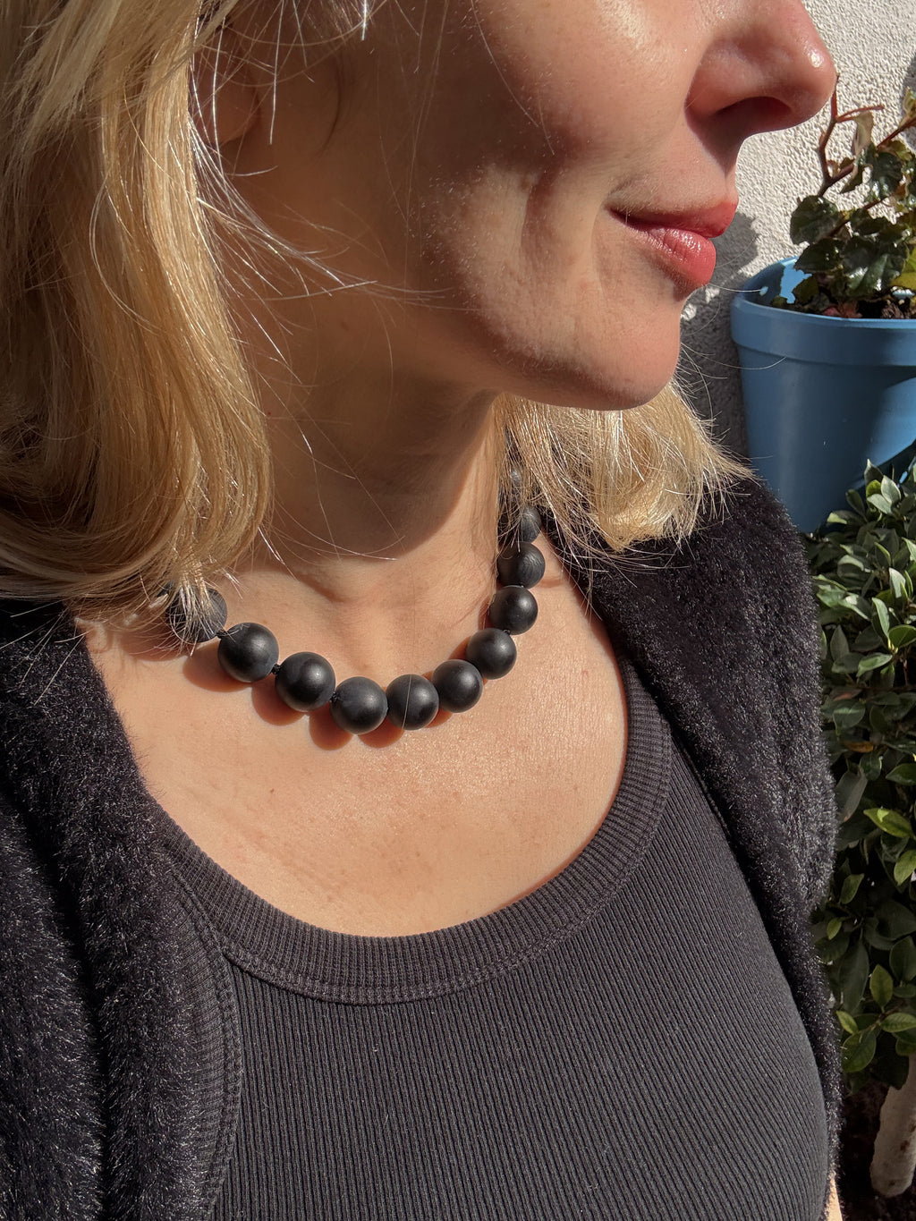 Chunky Matte Onyx Necklace
