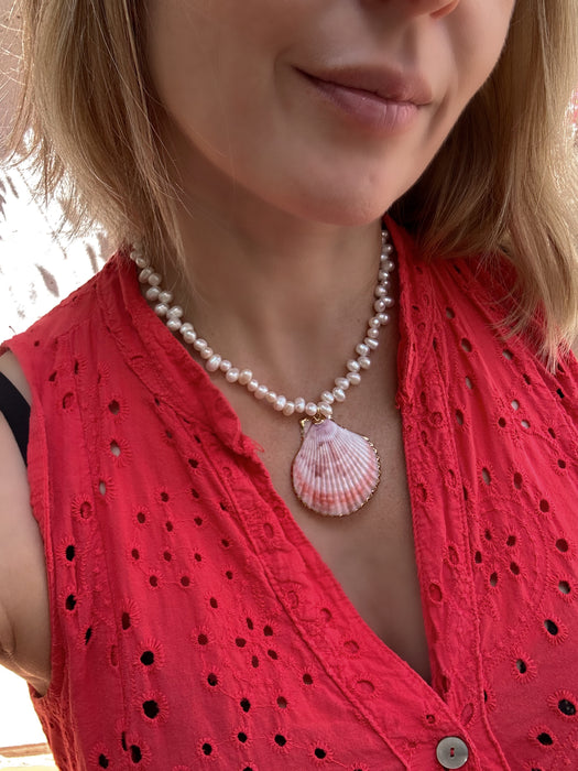 Summer Pearl And Shell Necklace