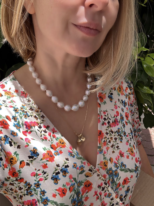 White Edison Pearl Necklace