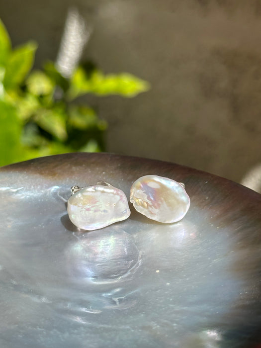 Keshi Pearl Clip On Earrings