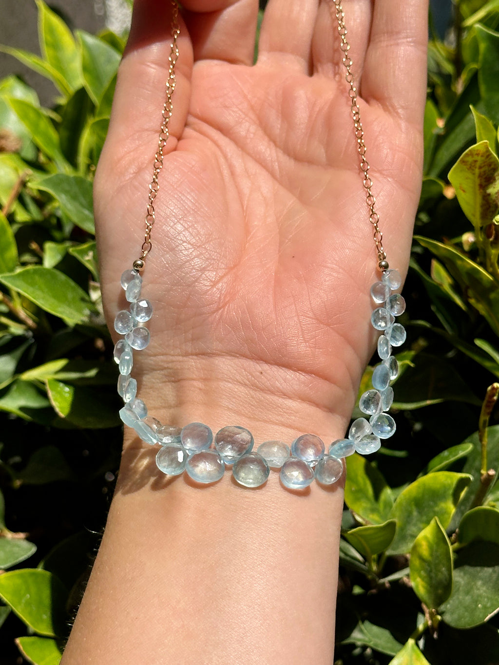 Aquamarine Briolette Necklace