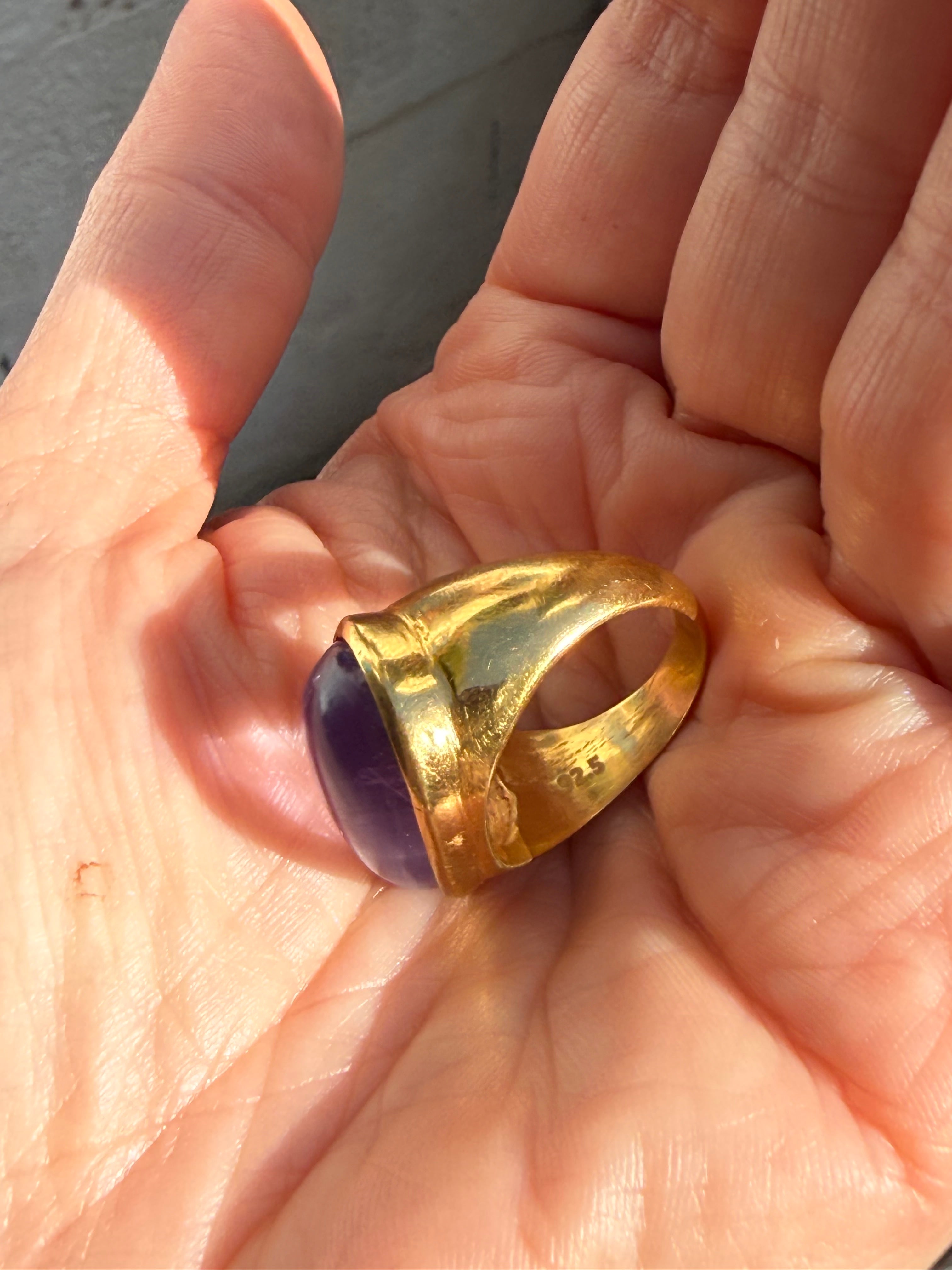 Light Amethyst Statement Ring