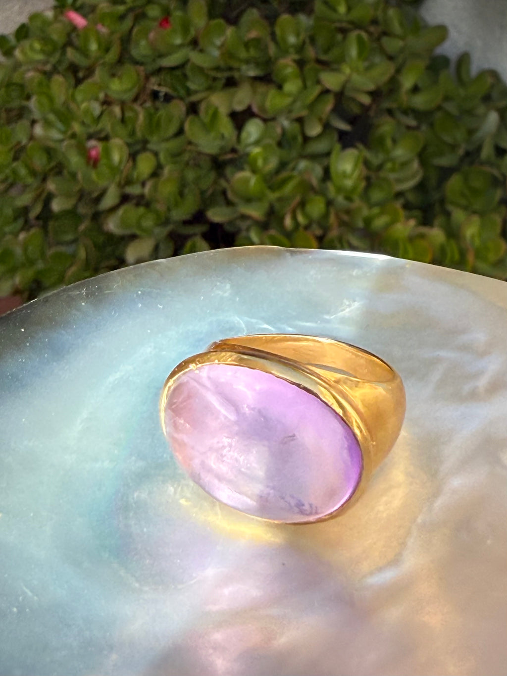 Light Amethyst Statement Ring