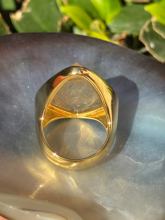 Rutilated Quartz Statement Ring