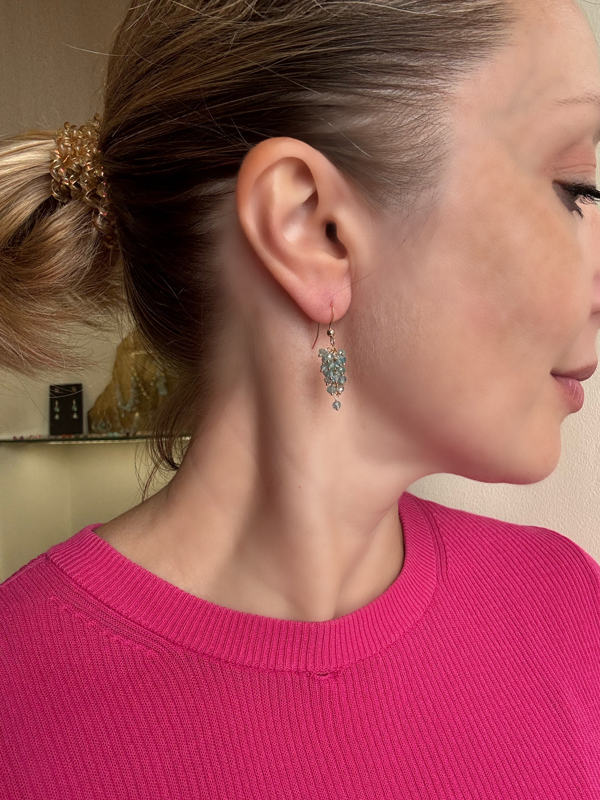 Blue Apatite Drop Earrings