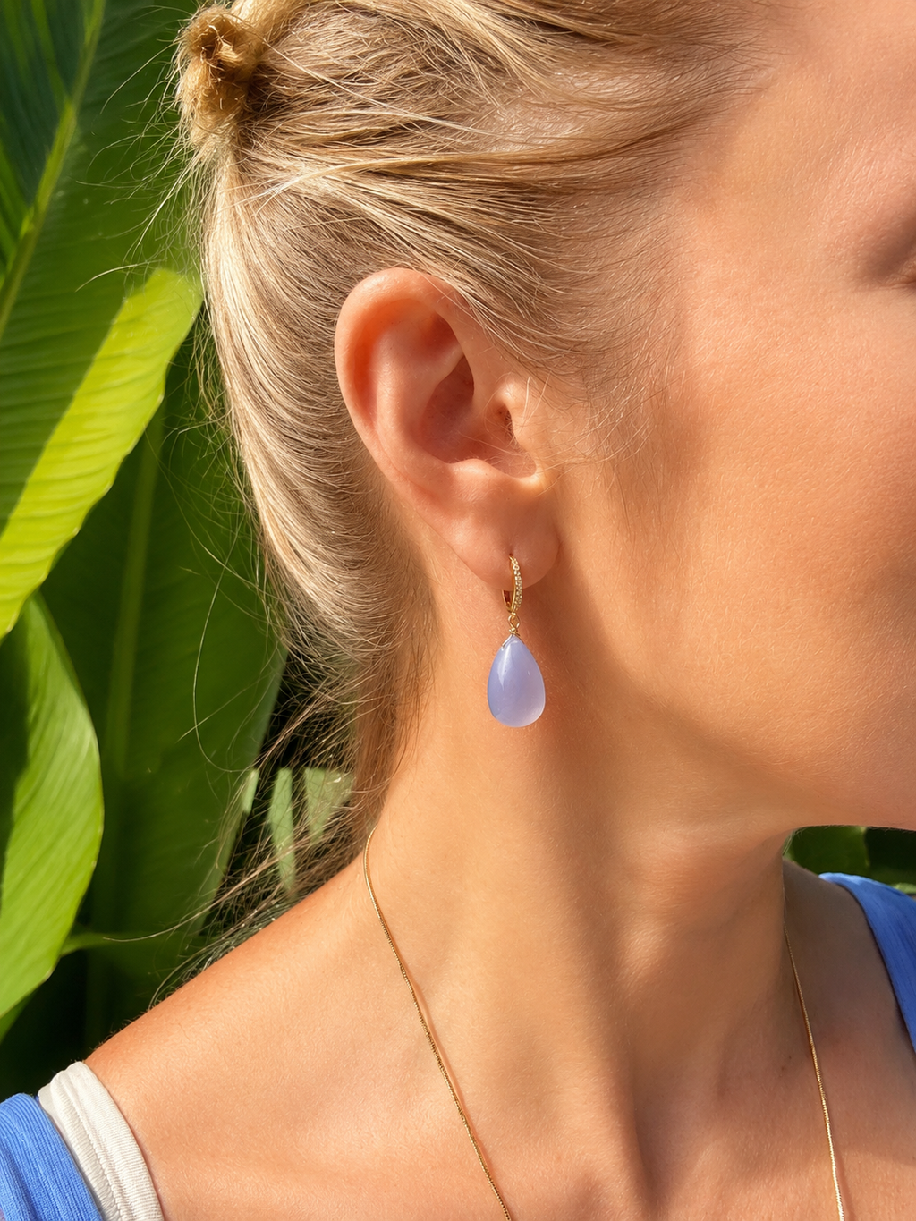 Lavender Quartz Drop Earrings Lavinia