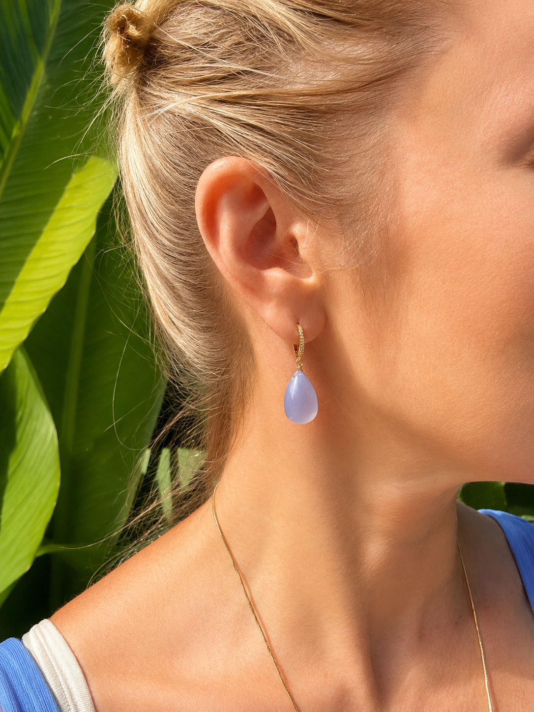 Lavender Quartz Drop Earrings Lavinia