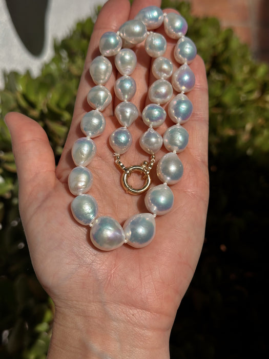 White Edison Pearl Necklace