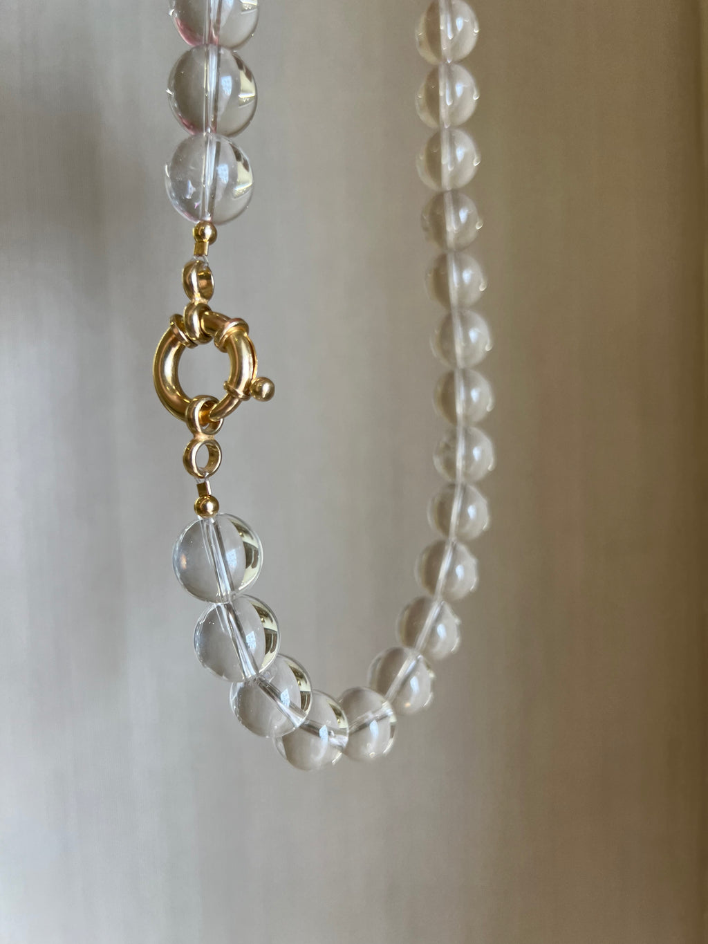 Chunky Rock Crystal Gumball Necklace