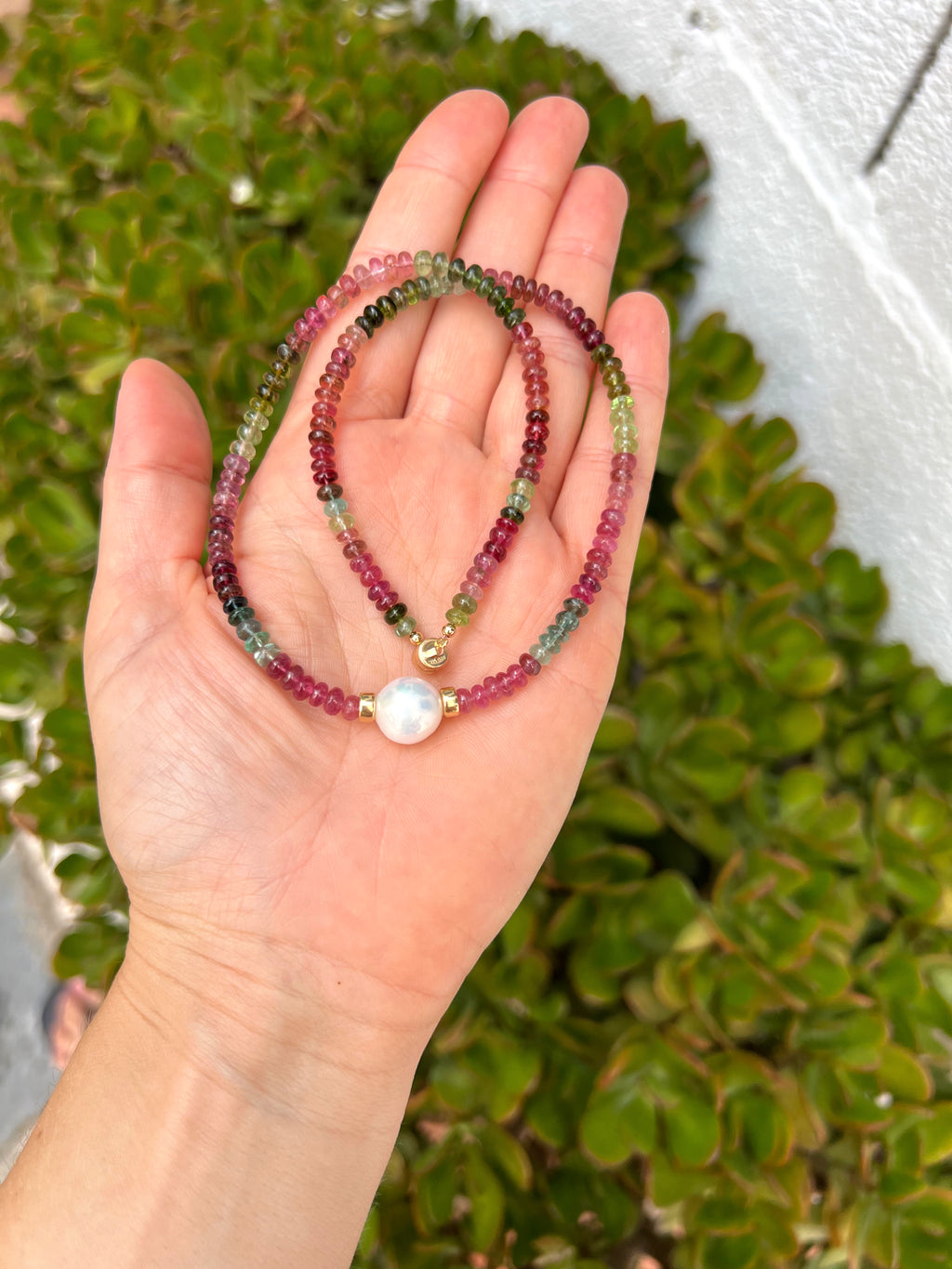 Tourmaline And Pearl Choker