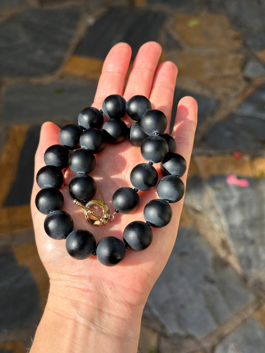 Chunky Matte Onyx Necklace