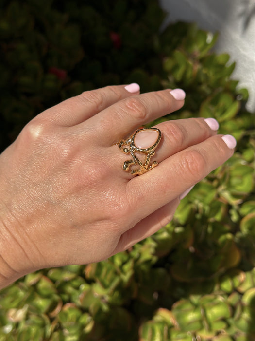 Pink Mother of Pearl Ring