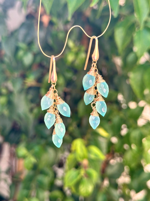 Blue Onyx Drop Earrings