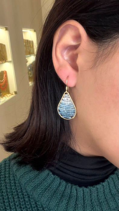 Aquamarine gradient drop earrings