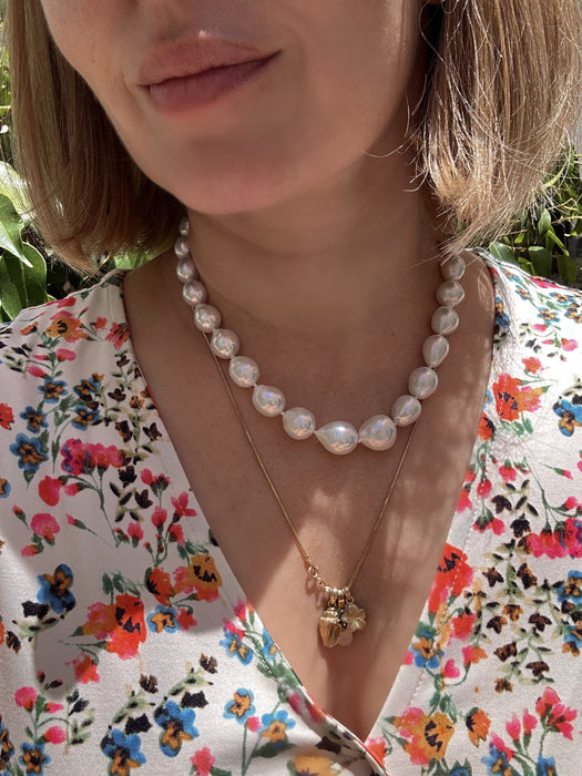 White Edison Pearl Necklace