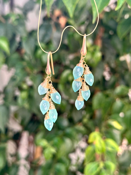 Blue Onyx Drop Earrings