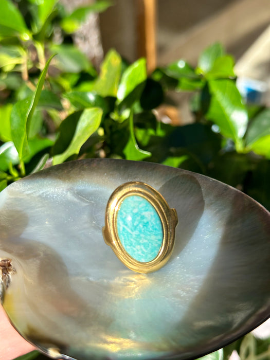 Amazonite Statement Ring