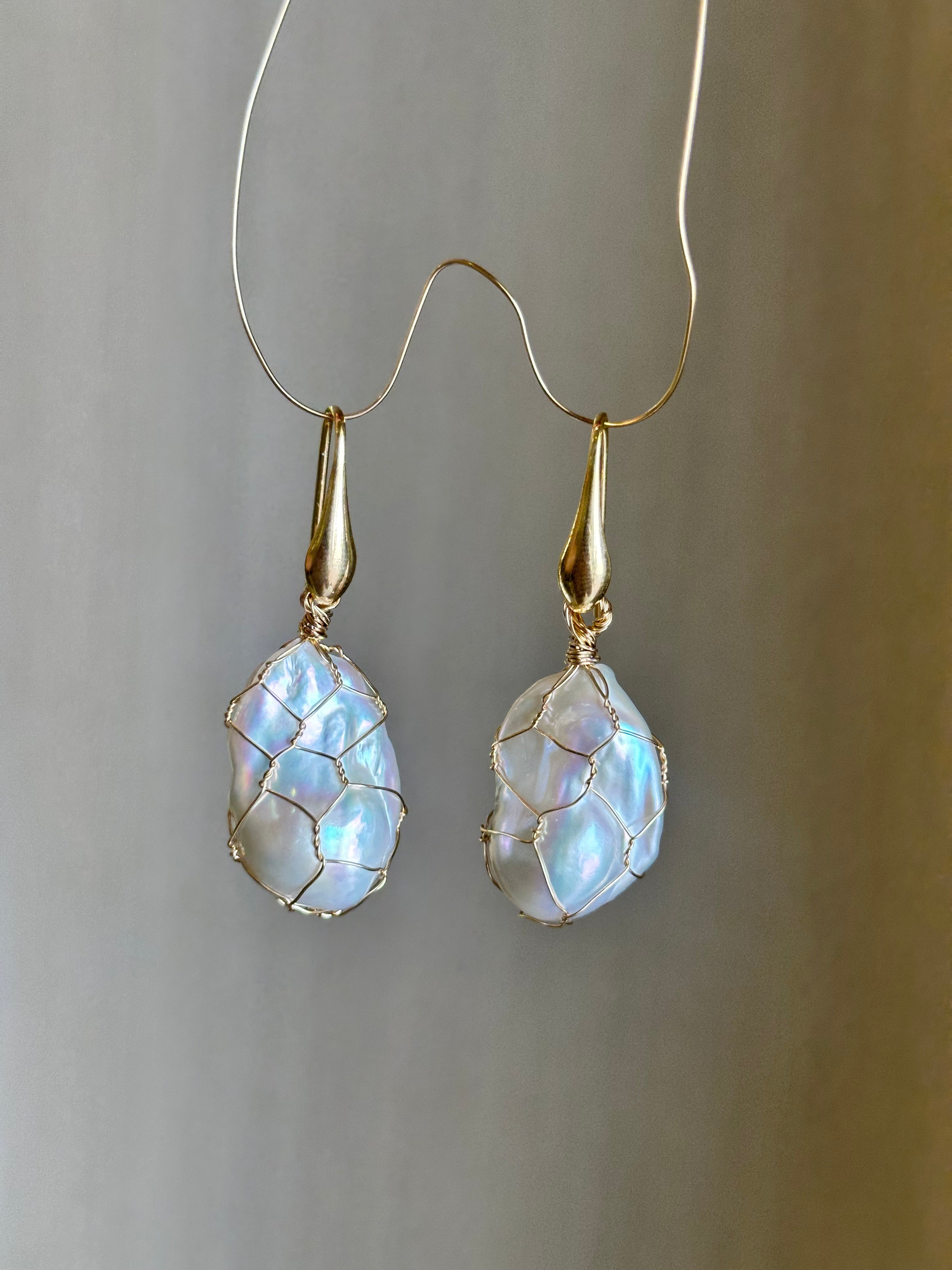 Baroque Pearl Earrings “Catch of the Day”