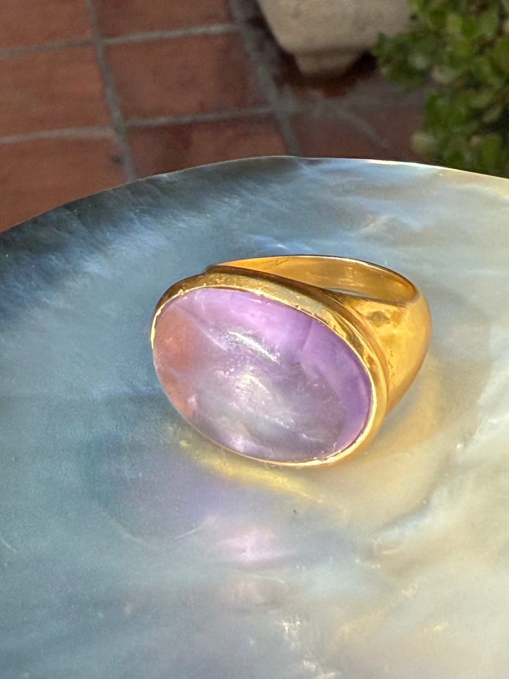 Light Amethyst Statement Ring