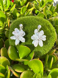Keshi Pearl Flowers Silver Earrings “Ocean Bloom”
