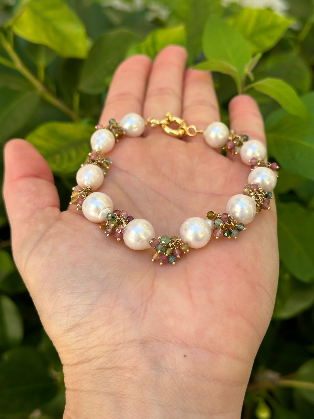 Pearl And Multi Tourmaline Bracelet