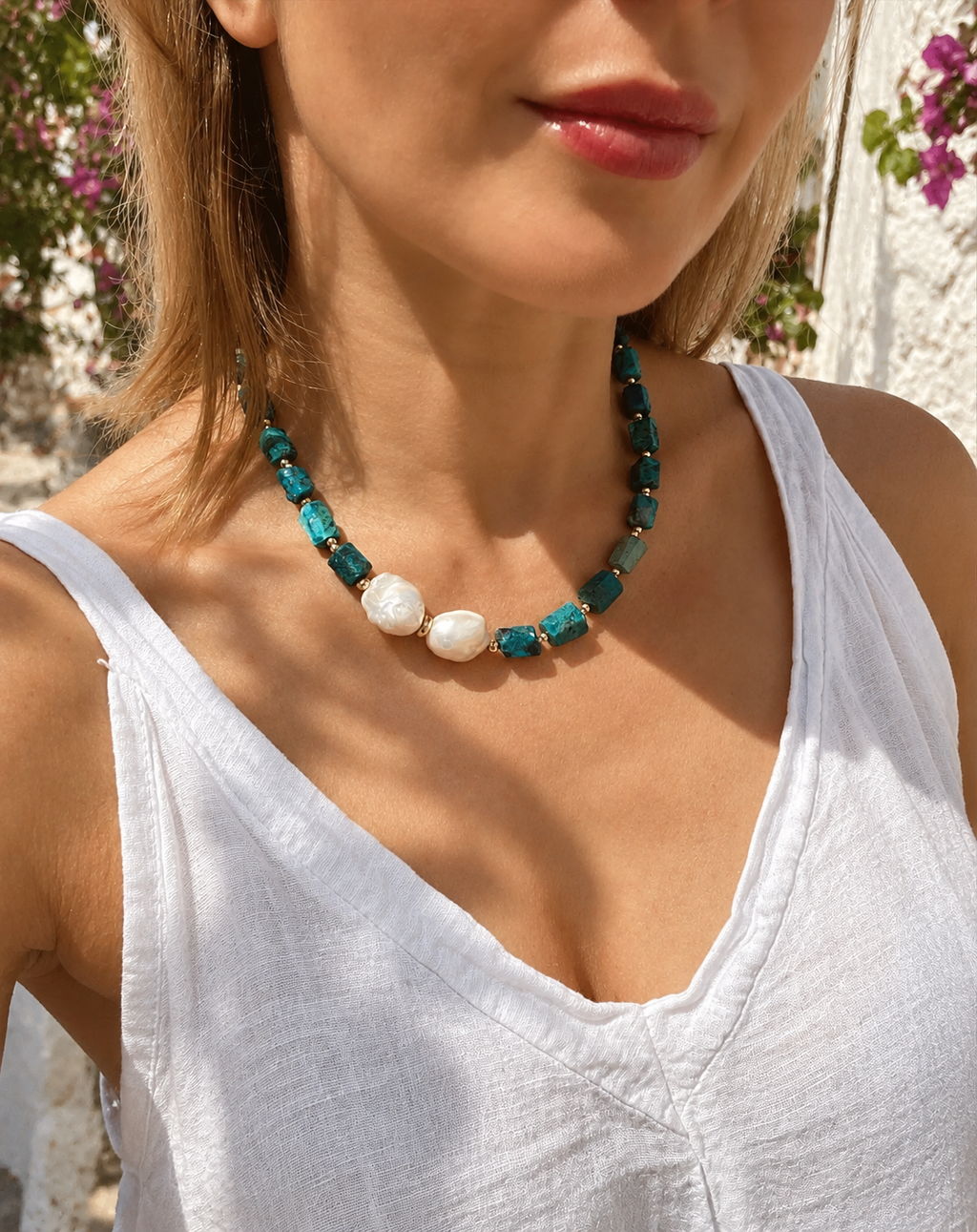 Chrysocolla Necklace “Liguria”