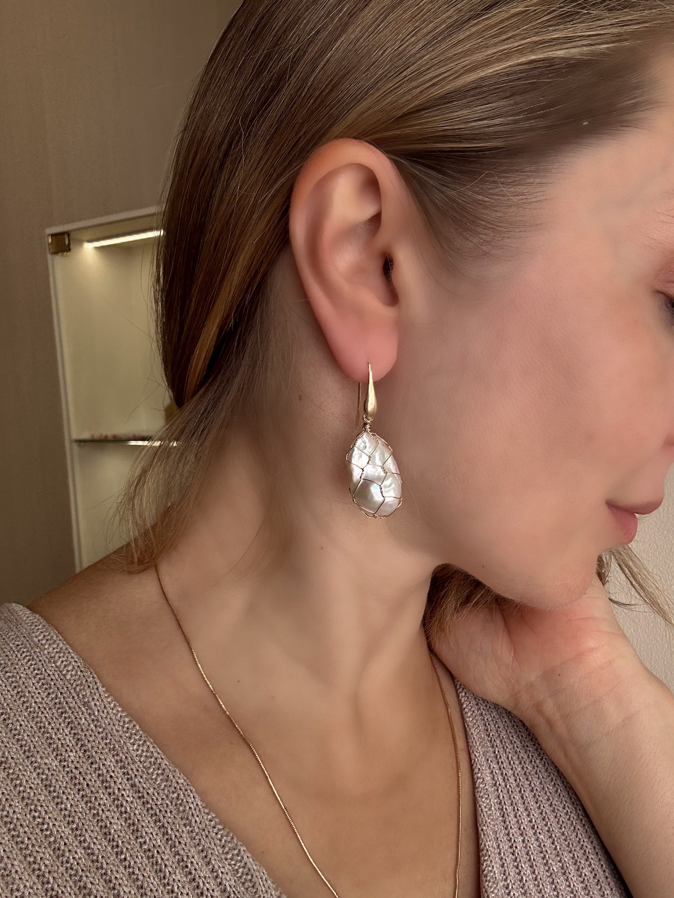 Baroque Pearl Earrings “Catch of the Day”