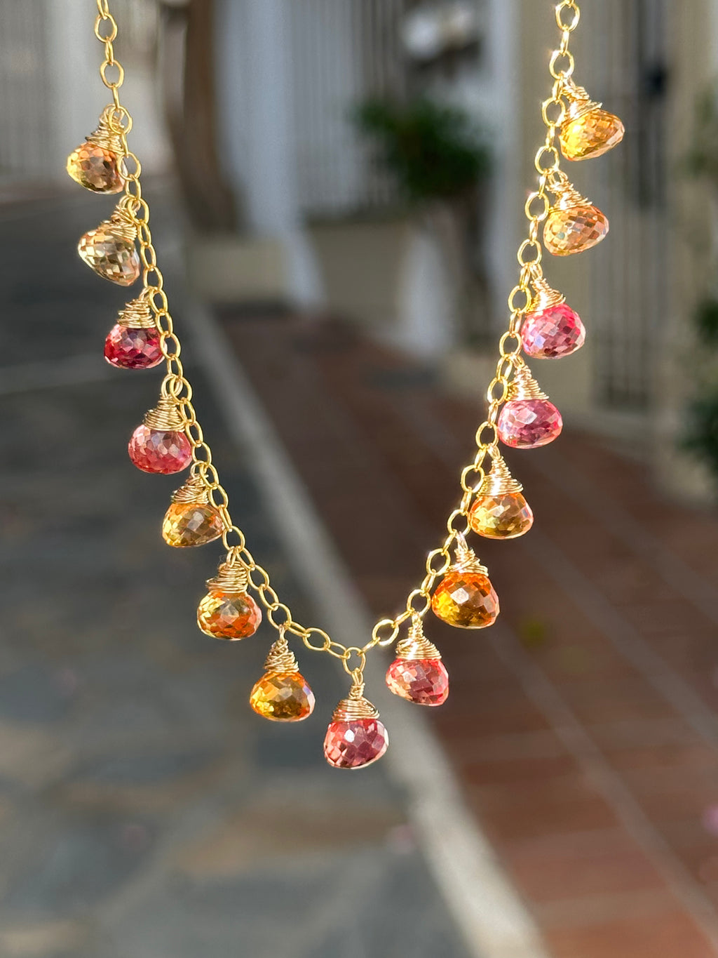 Padparadscha Sapphire Necklace