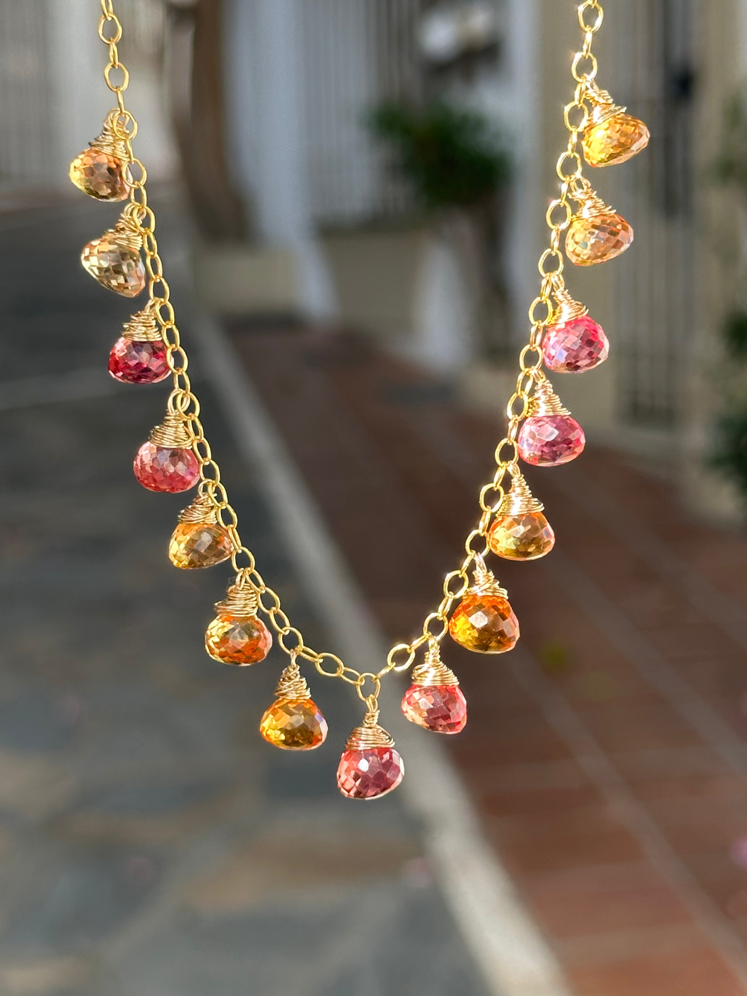 Padparadscha Sapphire Necklace