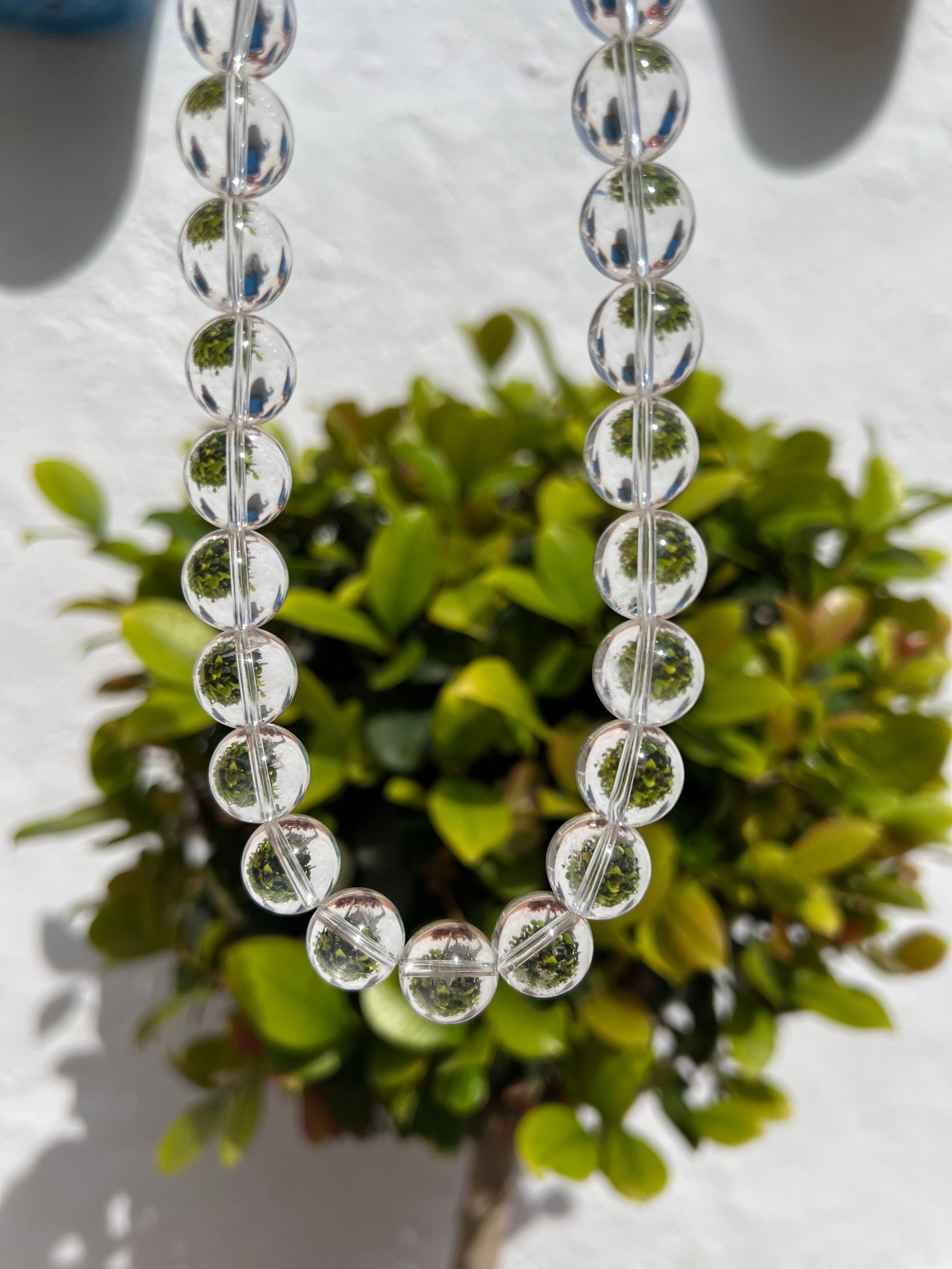 Chunky Rock Crystal Gumball Necklace