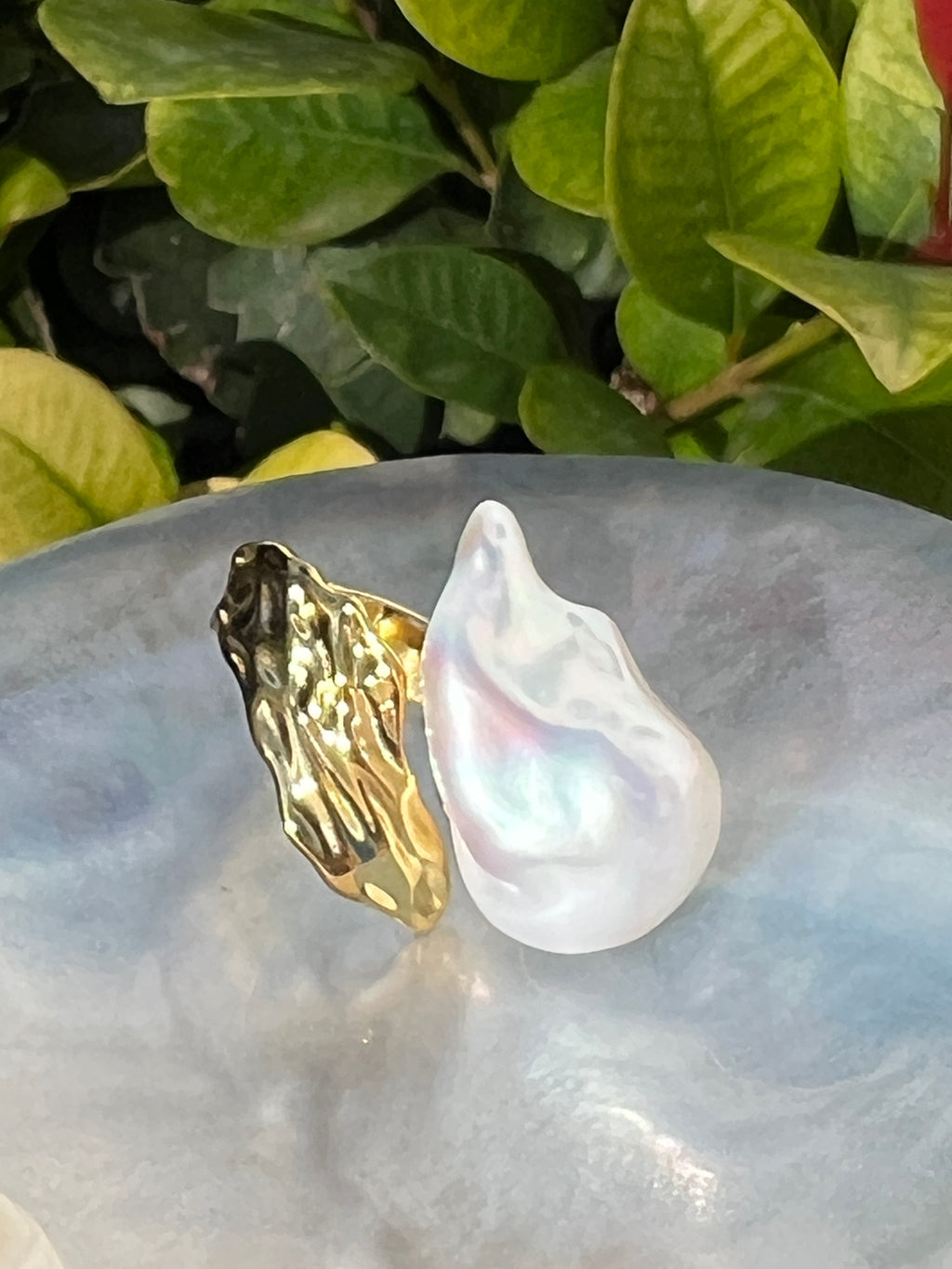 Baroque Pearl Resizable Cocktail Ring