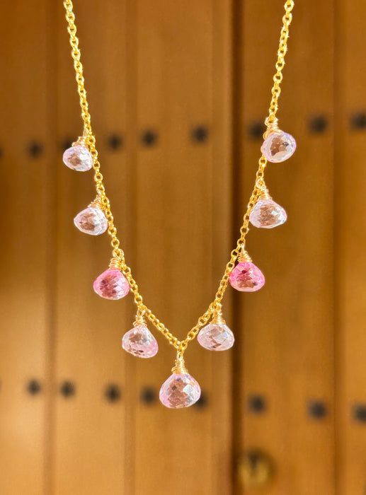 Lavender Pink Padparadscha Sapphire necklace