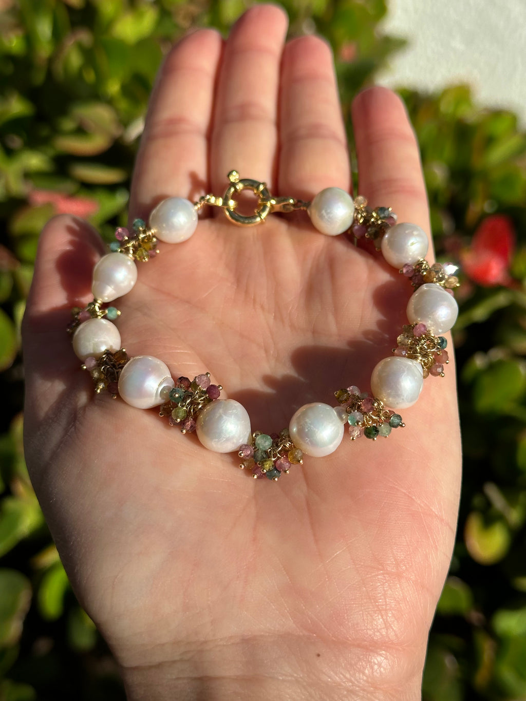 Pearl And Multi Tourmaline Bracelet