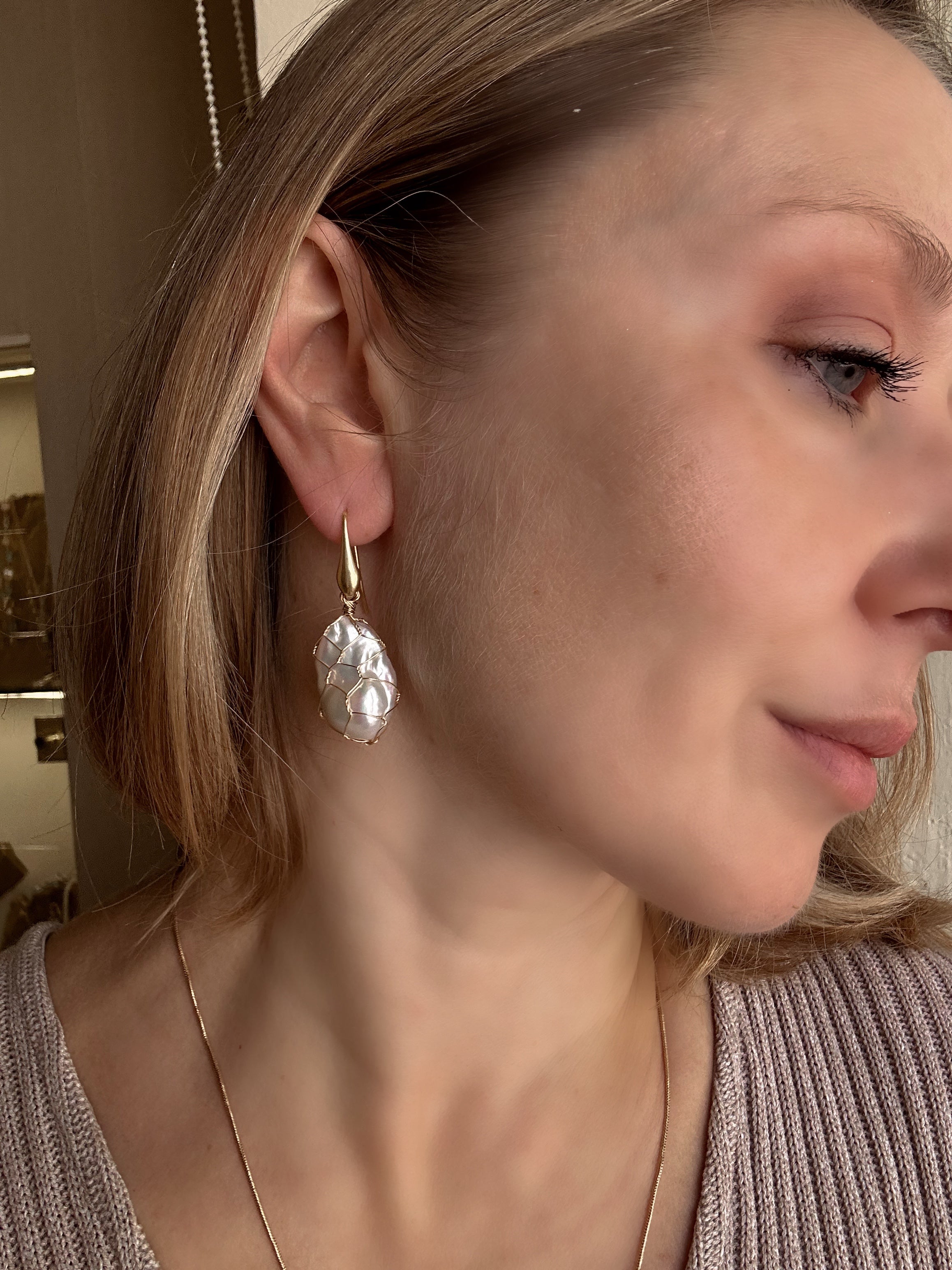 Baroque Pearl Earrings “Catch of the Day”