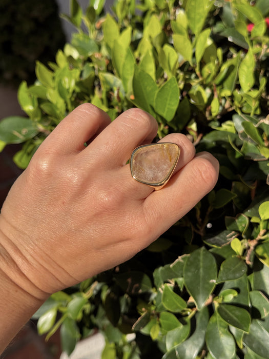 Rutilated Quartz Statement Ring